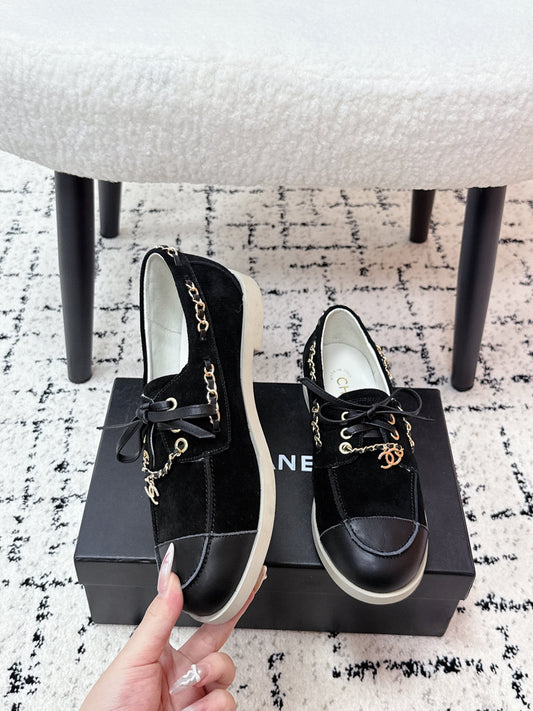 CC Cruise 25/26 Moccasins Black Suede Sheepskin