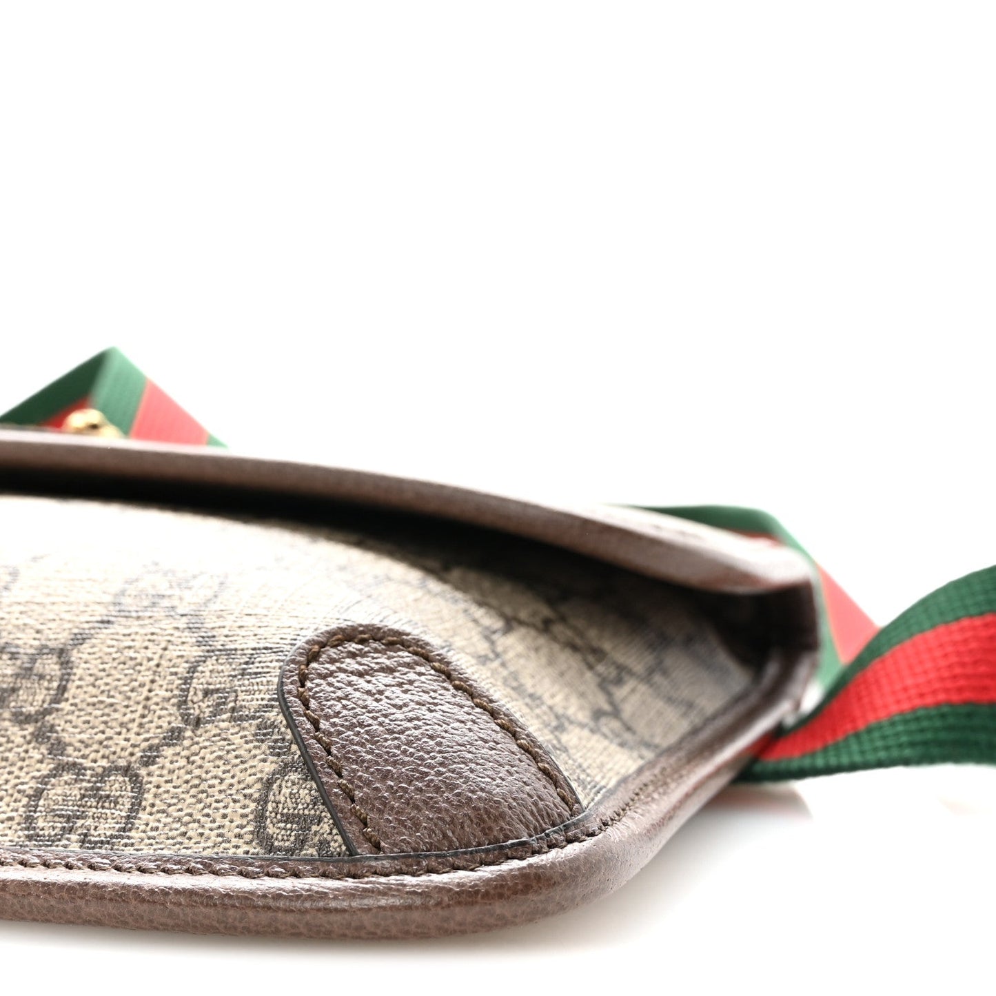 GG Supreme Monogram Neo Vintage Web Belt Bag Brown