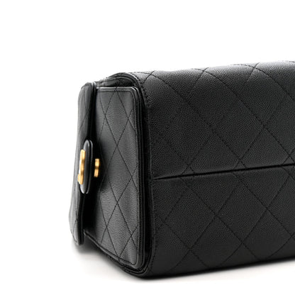 Caviar Quilted Small Chanel 25 Handbag Black