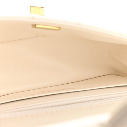 Aged Calfskin Quilted 2.55 Reissue Mini Flap White