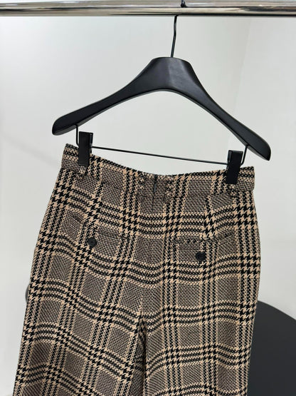 YSL 25S STRIPED STRAIGHT-LEG PANTS STYLE 228