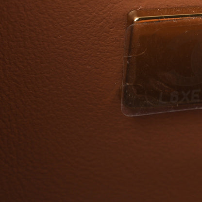 Caviar Quilted Mini Handy CC Flap Camel