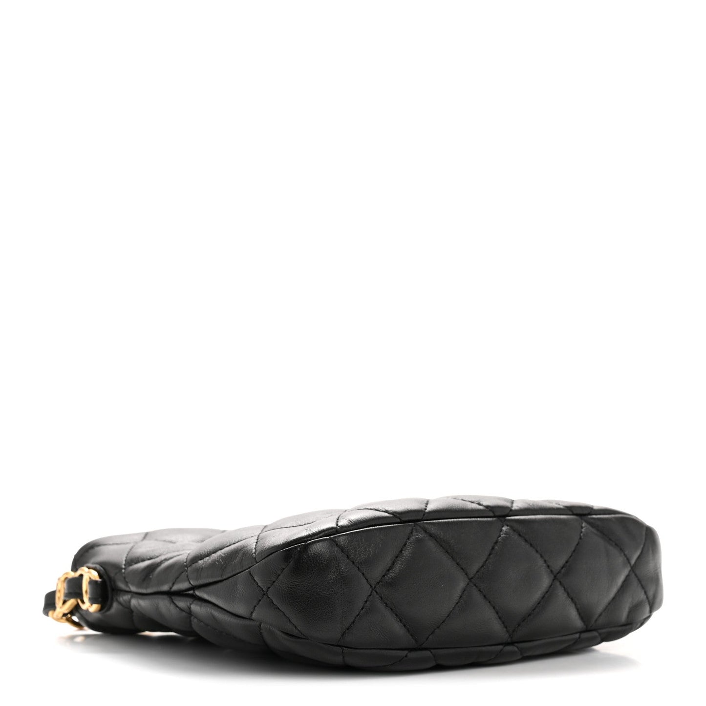 Lambskin Quilted CC Links Hobo Black