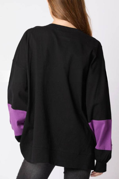 Sudadera informal con lentejuelas y letras de Halloween 