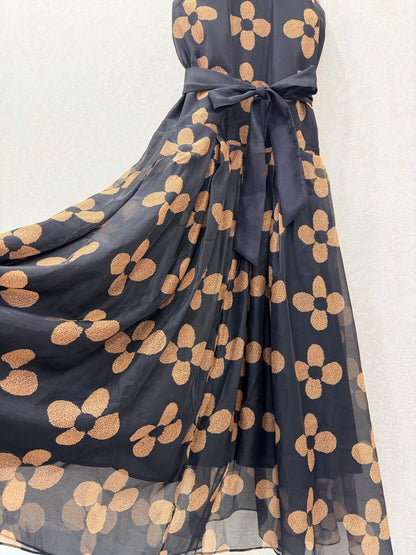 Zimmermann French Couture Floral Gown Black Cotton 347347