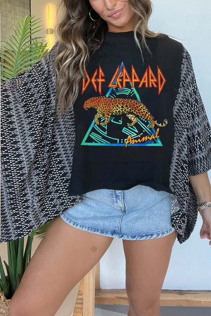 Camiseta de Def Leppard con animales (sin parche)