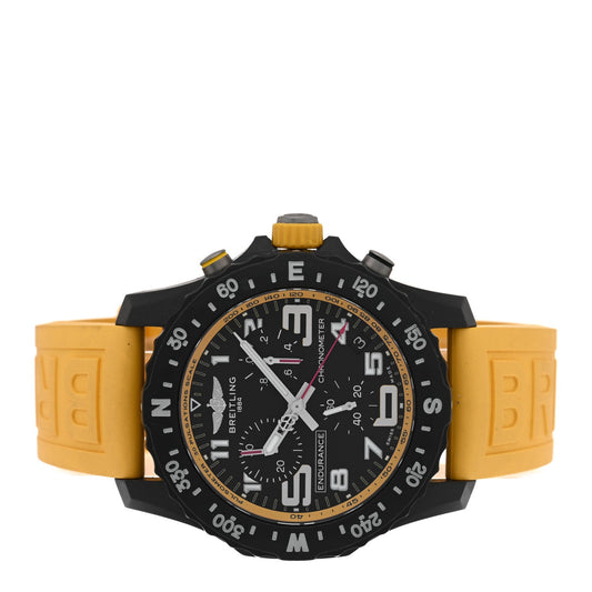 Breitlight Rubber 44mm Endurance Pro Chronograph Quartz Watch Yellow X82310