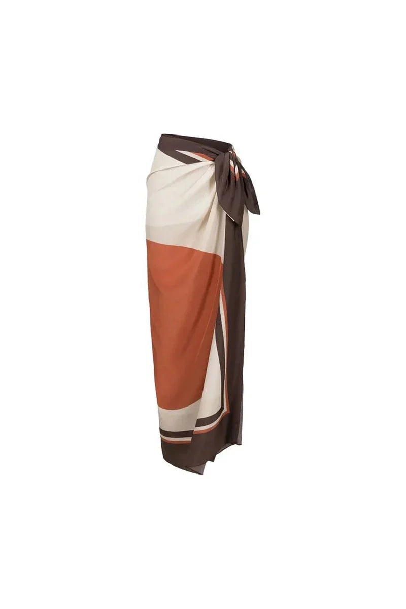 Luxury Reversible Swimsuit with Hermes-Inspired Print