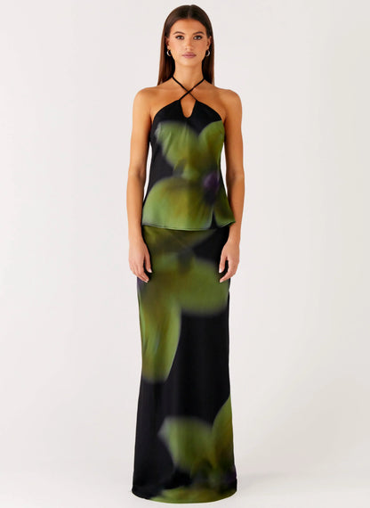 Rosetta Top - Lime Flower
