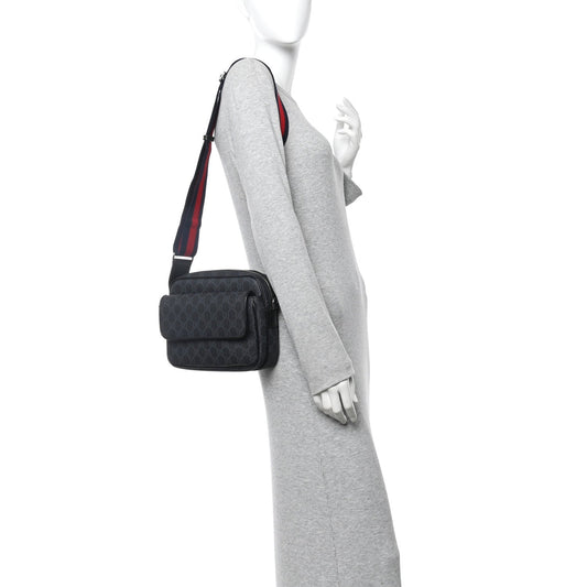 GG Supreme Monogram Small Crossbody Bag Black