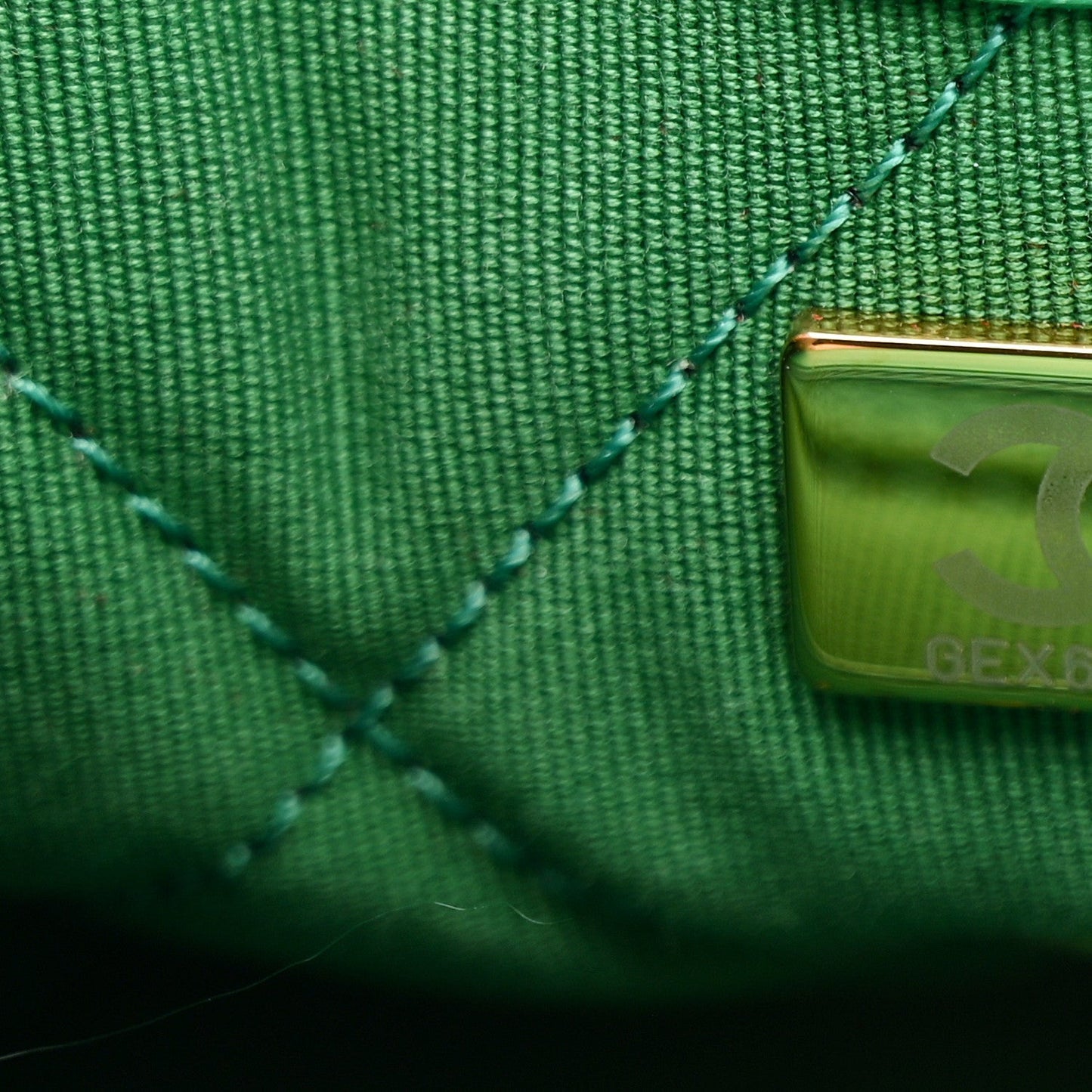 Caviar Quilted Mini CC Flap Green