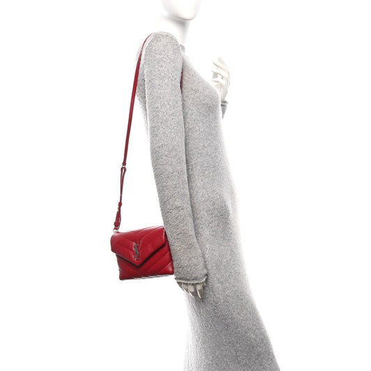 Calfskin Y Quilted Monogram Toy Loulou Crossbody Bag New Lipstick