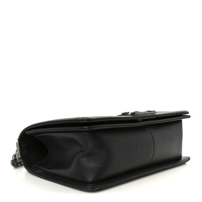 Caviar Quilted Medium Boy Flap Black