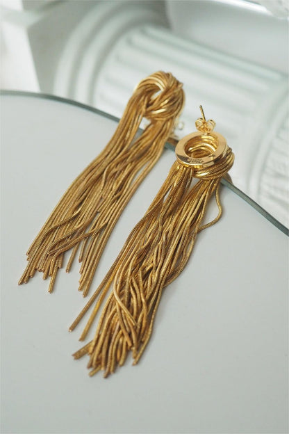 Pendientes con flecos metálicos Anka 