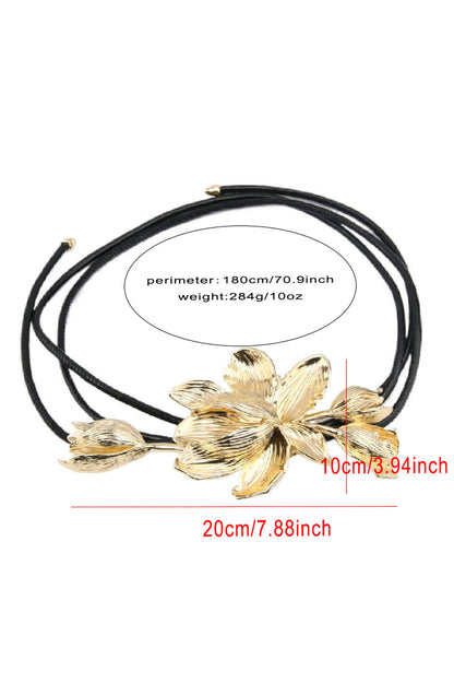 Metal Flower Cord Belt