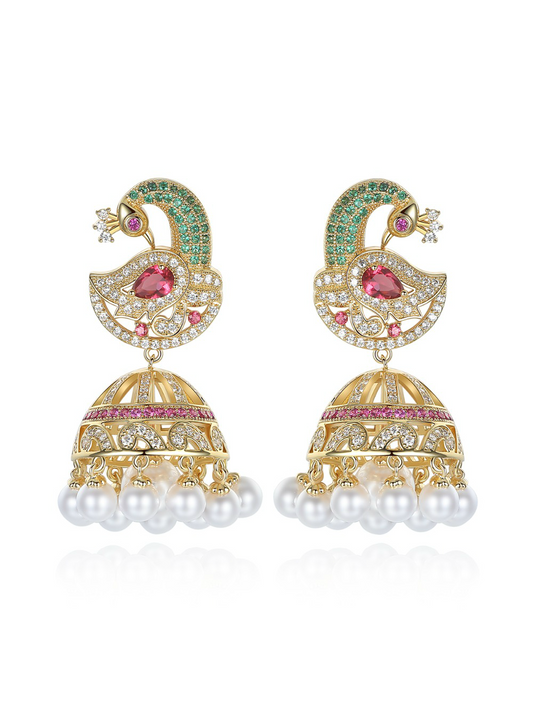 Phoenix Imitation Pearl Statement Drop Earrings