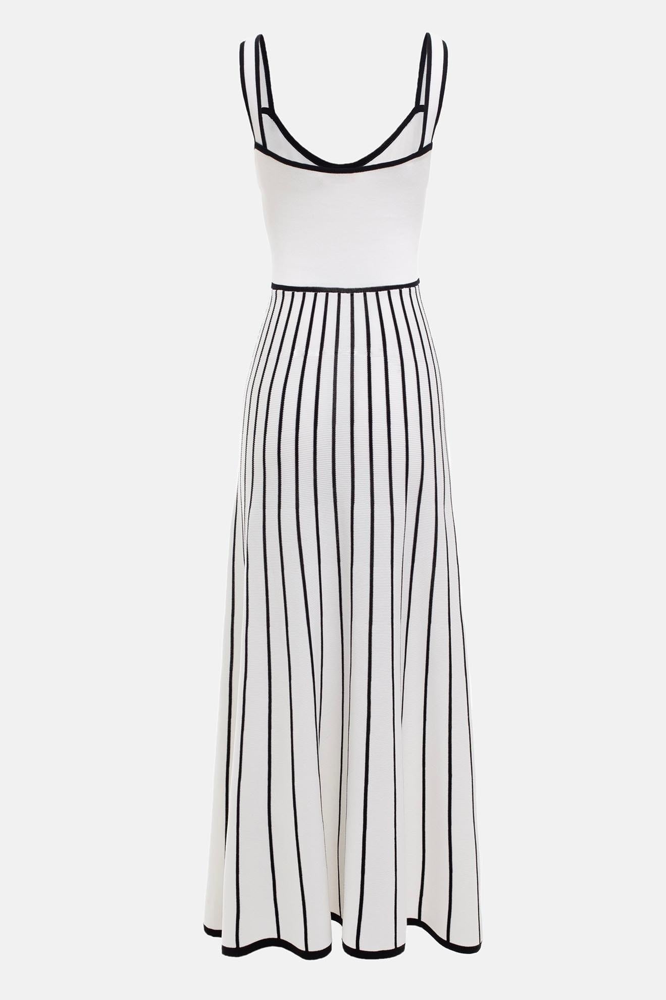 Vestido midi de punto con tirantes finos Pag 