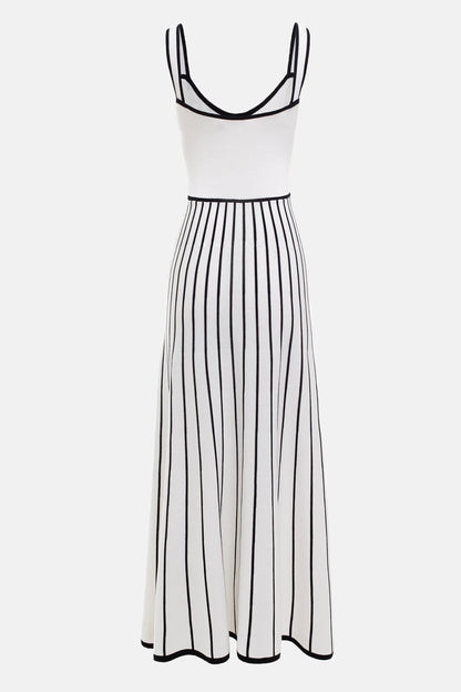 Vestido midi de punto con tirantes finos Pag 