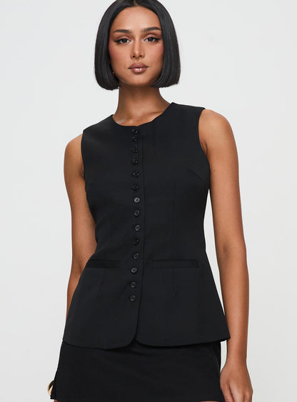 Islington Top Black