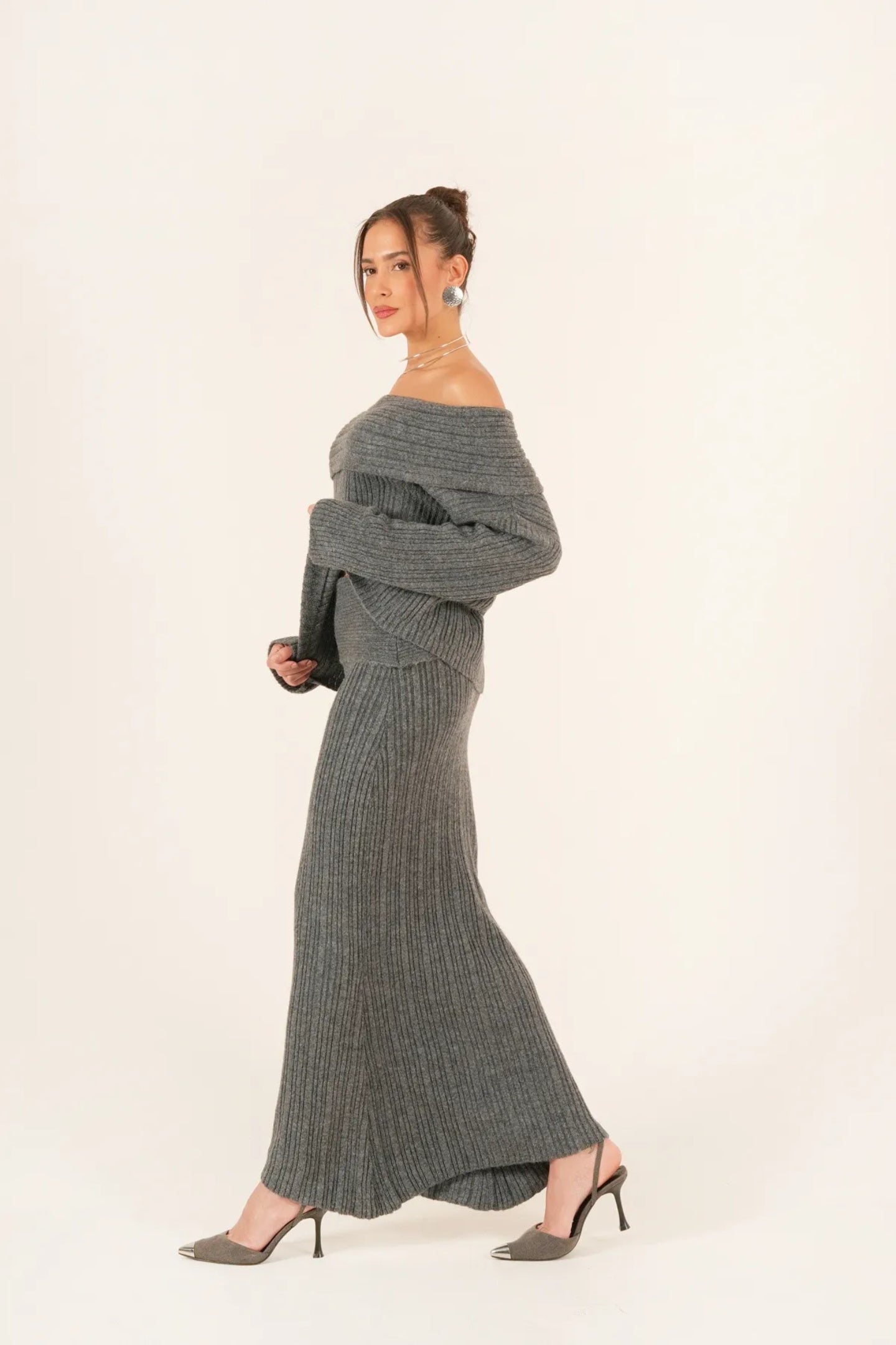 Georgia Off-Shoulder Knitted Set