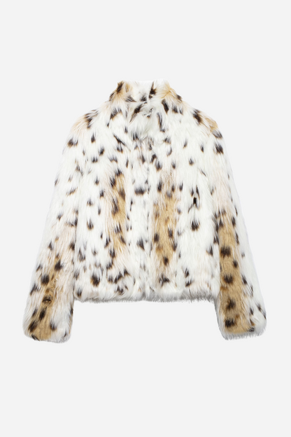 Chaqueta de piel sintética con estampado de leopardo de Hulda 