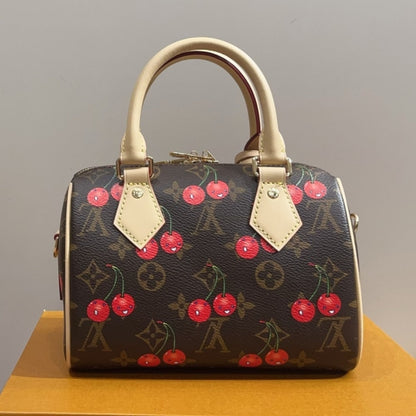 LOUIS VUITTON X TAKASHI MURAKAMI SPEEDY BANDOULIÈRE 20 BROWN 20CM M13094