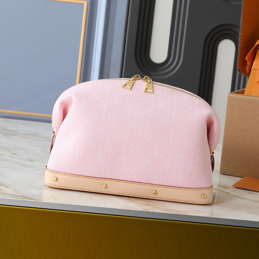 LOUIS VUITTON COSMETIC POUCH GM WASHED PINK 27CM