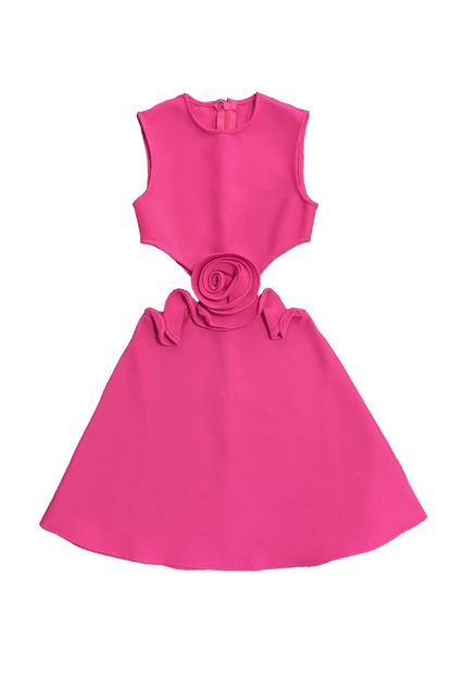 Vestido mini con aberturas florales Chaya 