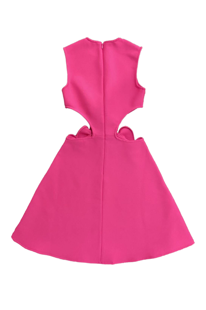 Vestido mini con aberturas florales Chaya 