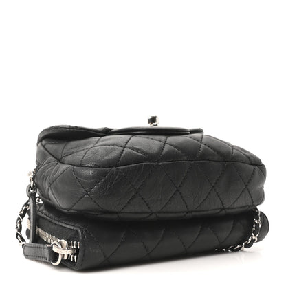 Lambskin Stitched New Mini Flap Black