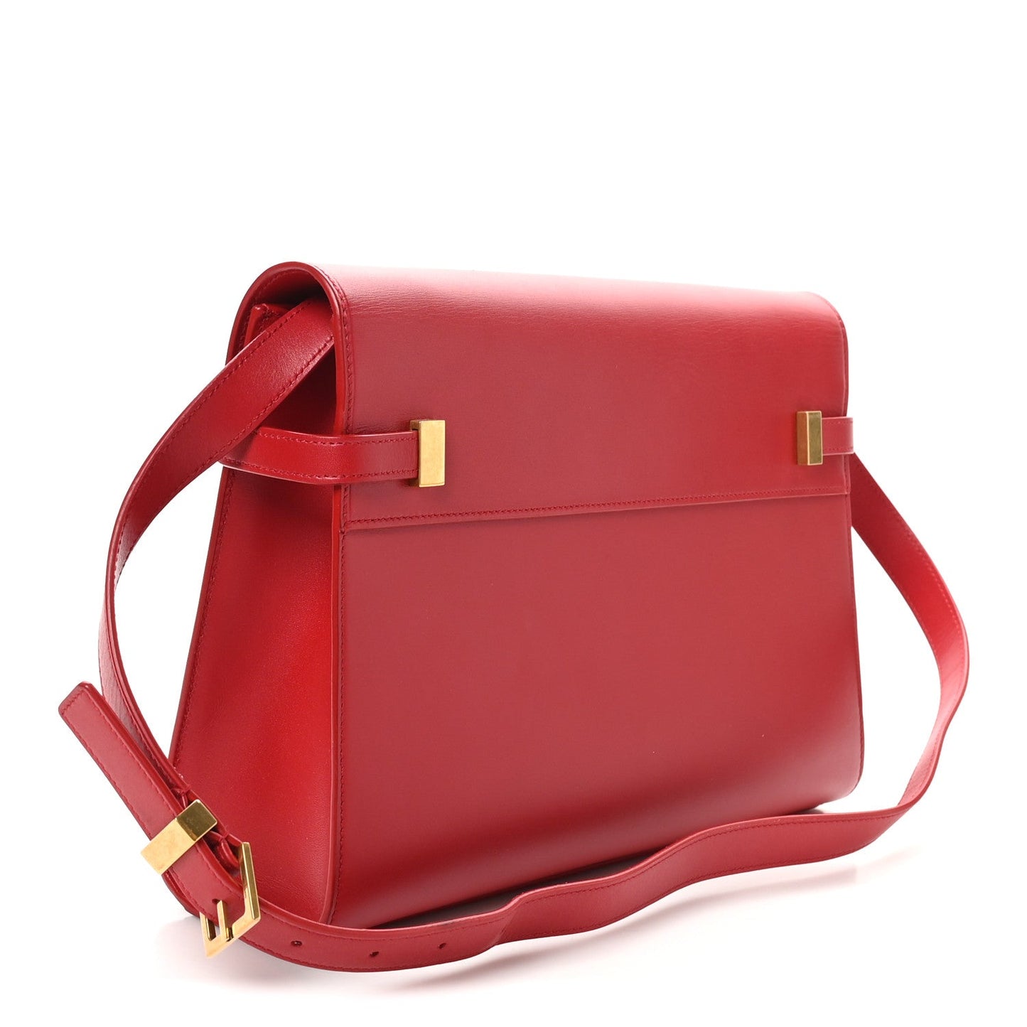 Smooth Calfskin Manhattan Shoulder Bag Rouge Eros