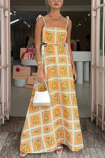 Vestido casual de verano con cordón
