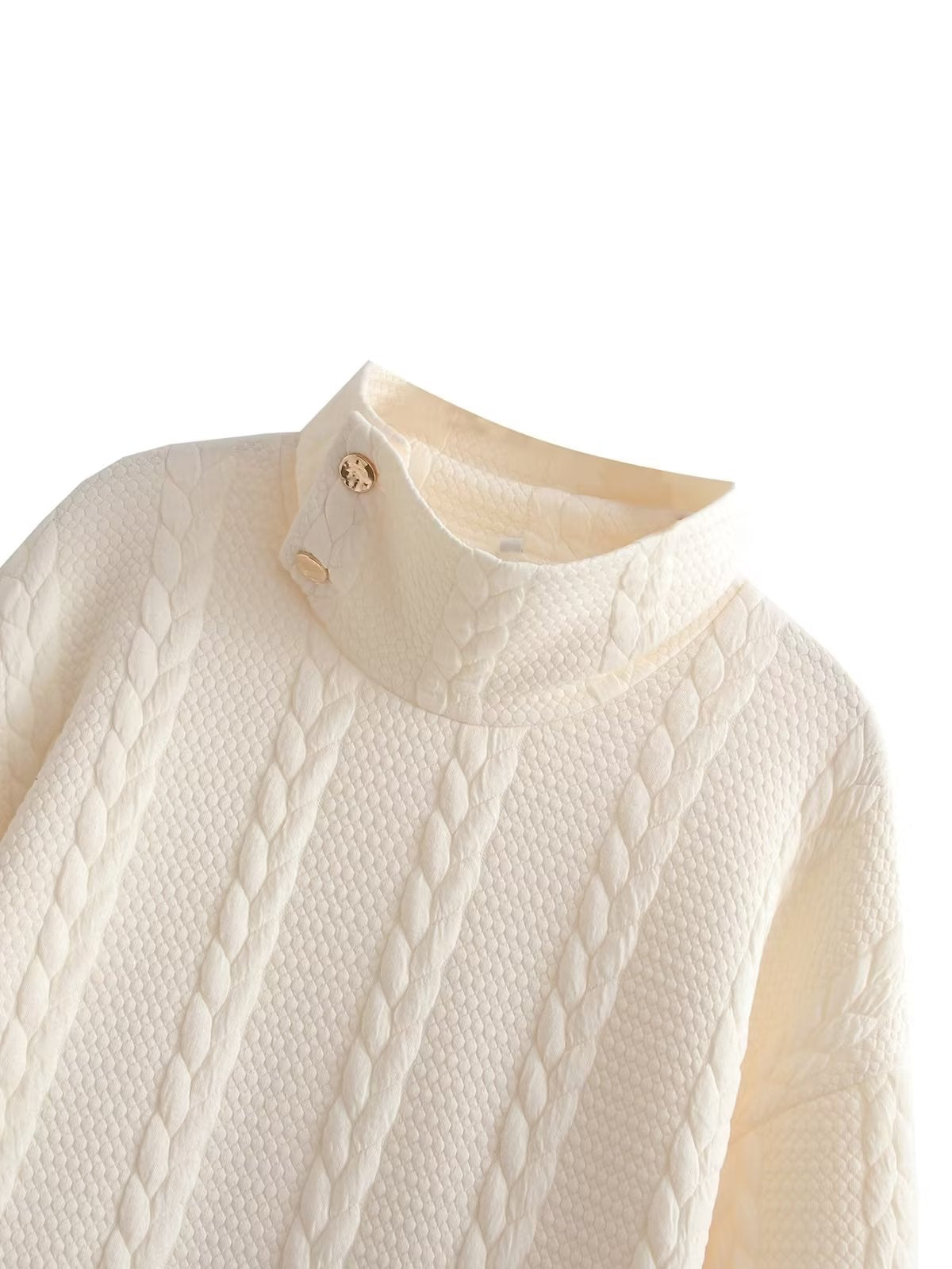 Vestido de oficina de otoño para mujer, de punto trenzado, acolchado y de manga larga