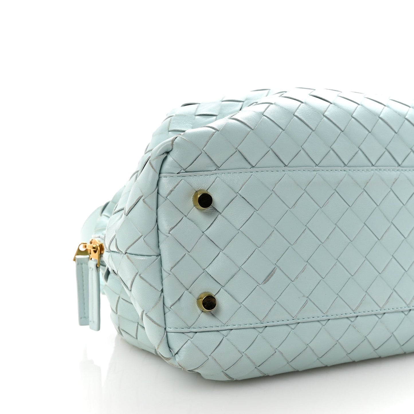 Nappa Intrecciato Bauletto Teal Washed
