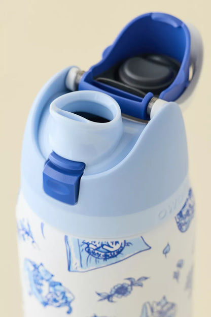 Owala UO Exclusive Delft Cat Print FreeSip 32 oz Water Bottle