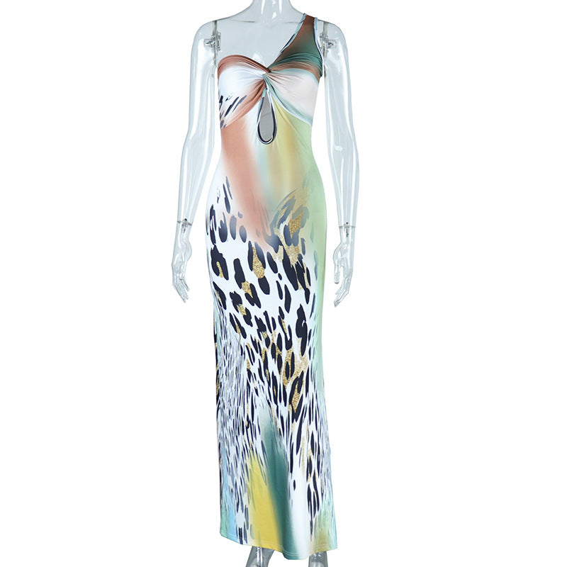 Vestido ajustado con aberturas y corte cruzado para mujer, de longitud media, con aberturas y corte cruzado, vestido de un solo paso