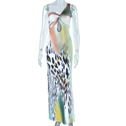 Vestido ajustado con aberturas y corte cruzado para mujer, de longitud media, con aberturas y corte cruzado, vestido de un solo paso
