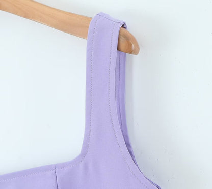 Ropa de invierno para mujer, camiseta corta sin mangas, pantalones casuales con hebilla de cintura alta, traje para mujer