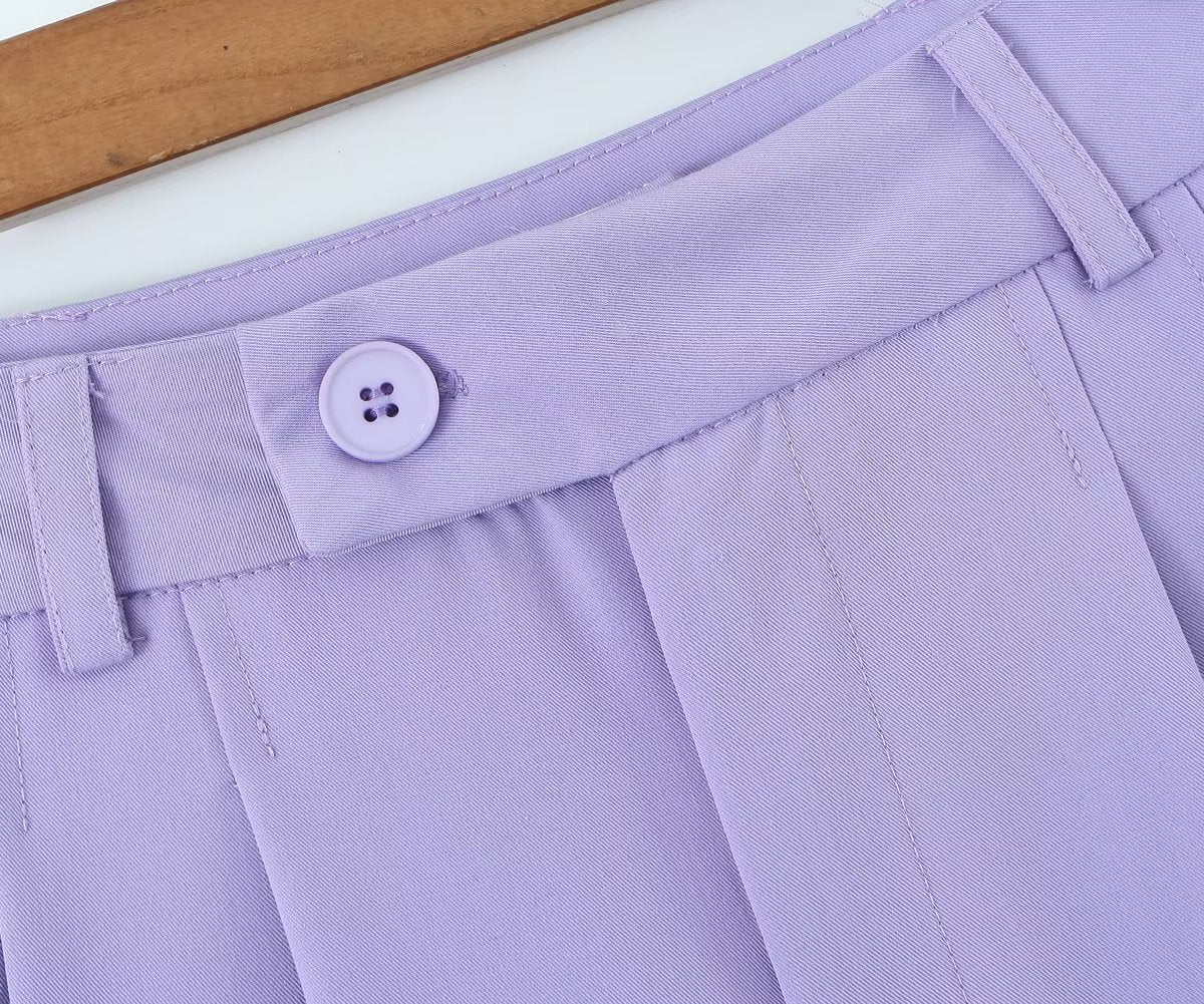 Ropa de invierno para mujer, camiseta corta sin mangas, pantalones casuales con hebilla de cintura alta, traje para mujer