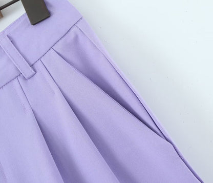 Ropa de invierno para mujer, camiseta corta sin mangas, pantalones casuales con hebilla de cintura alta, traje para mujer