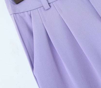 Ropa de invierno para mujer, camiseta corta sin mangas, pantalones casuales con hebilla de cintura alta, traje para mujer