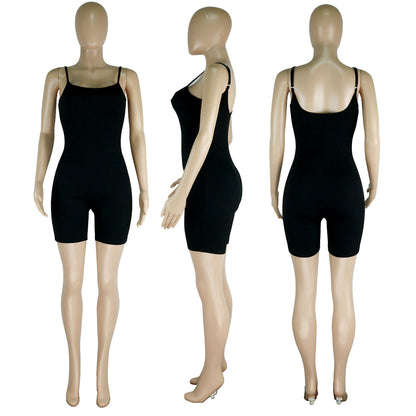 Mono informal de verano con tirantes finos y realce de cadera para mujer