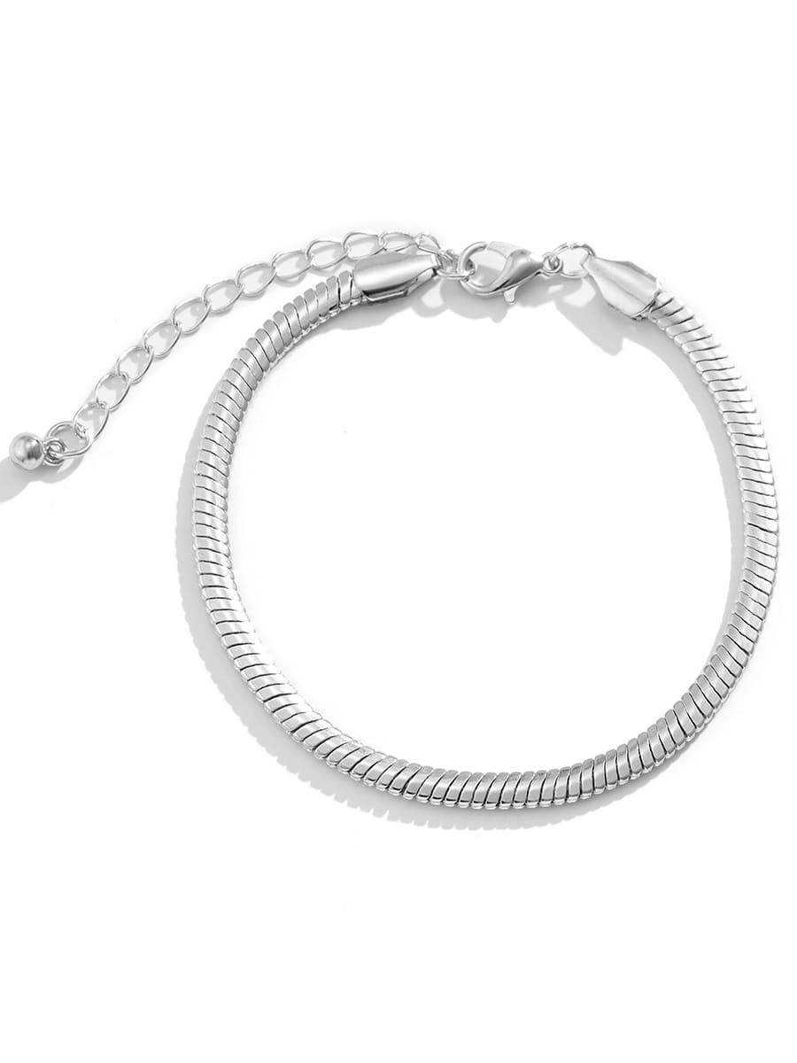 Pulsera plana de hueso de serpiente 