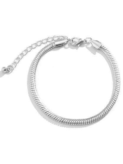 Pulsera plana de hueso de serpiente 