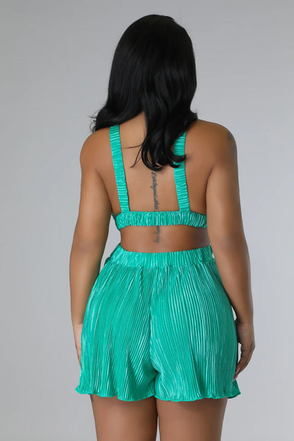 Mono de verano sexy sin mangas con cuello en V y tirantes plegables para mujer