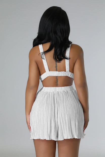 Mono de verano sexy sin mangas con cuello en V y tirantes plegables para mujer