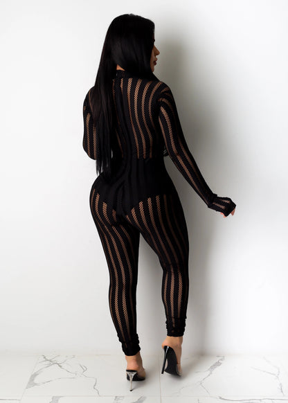Pantalones casuales a rayas de Sudáfrica, mono elástico con costuras de malla arcoíris sexys y leggings