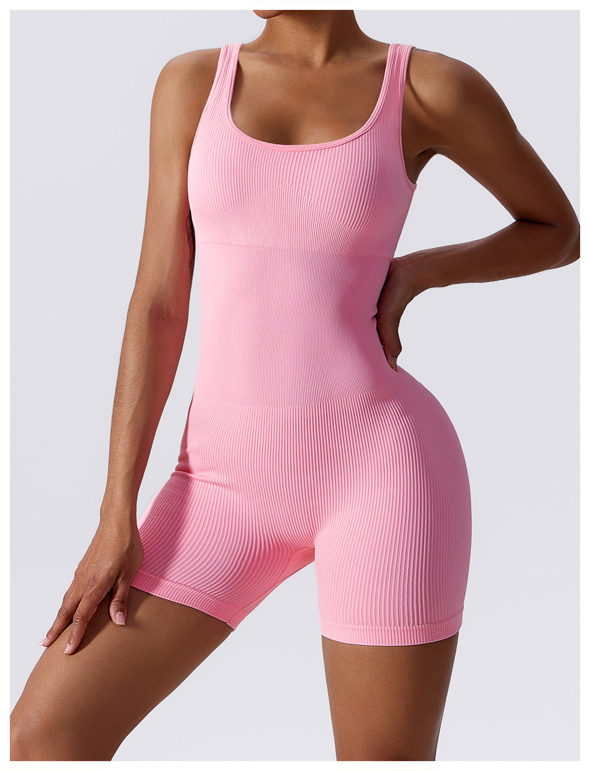 Mono de yoga sin costuras para mujer, de una pieza, elástico y ajustado, para belleza aérea y espalda.