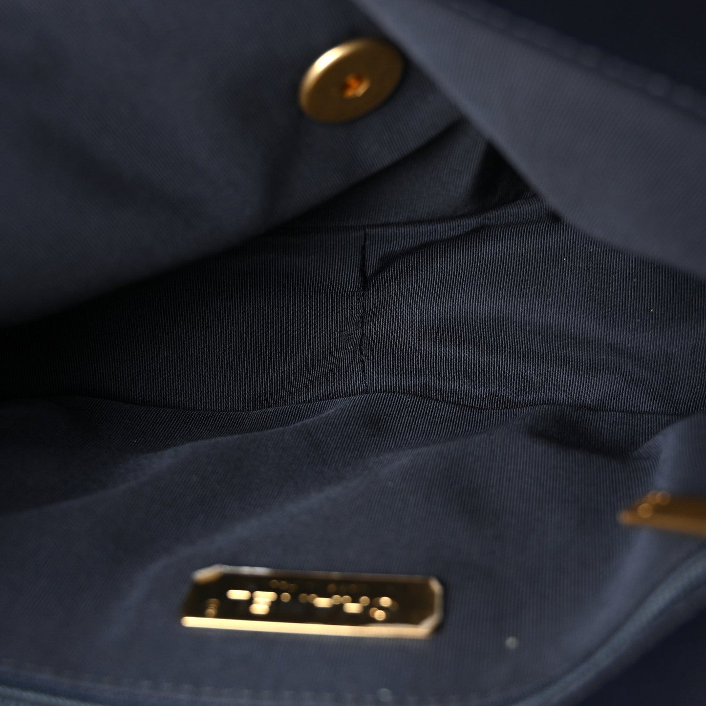 Lambskin Quilted Medium Chanel 19 Flap Navy Blue
