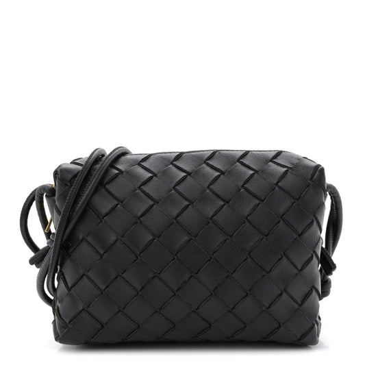 Nappa Intrecciato Mini Loop Camera Bag Black